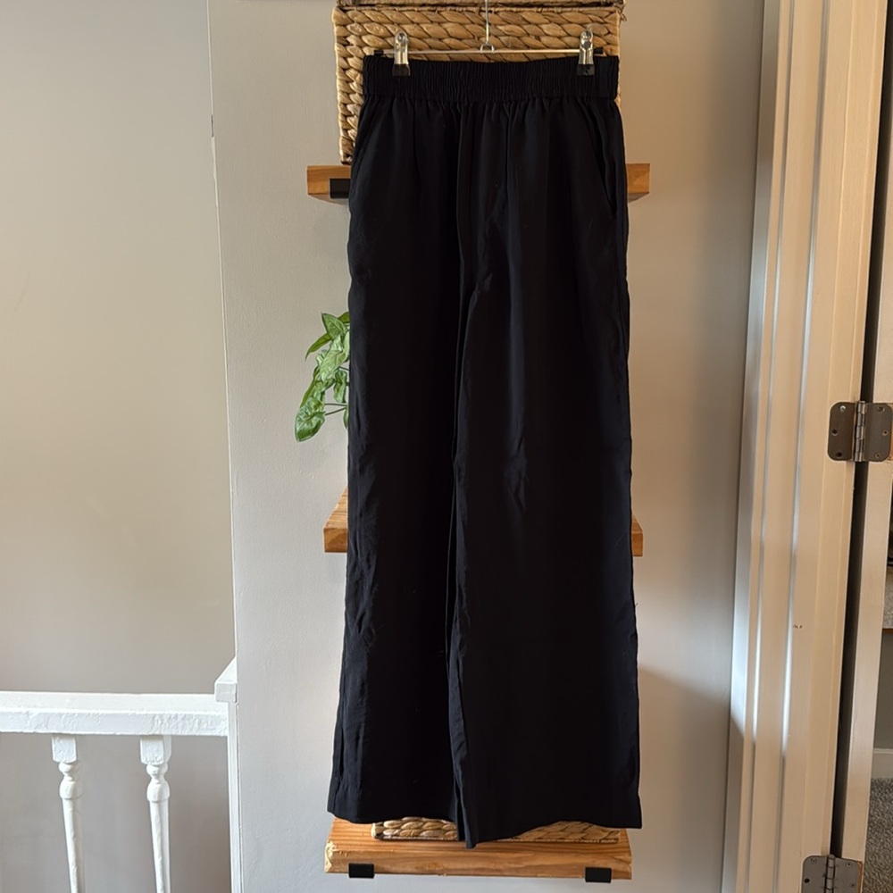 Madewell Wide Leg Flowy Black Pants